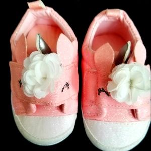 Infant girls unicorn shoes; excellent condition